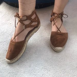 Aquzzura Brown Suede Sandler Sz 40